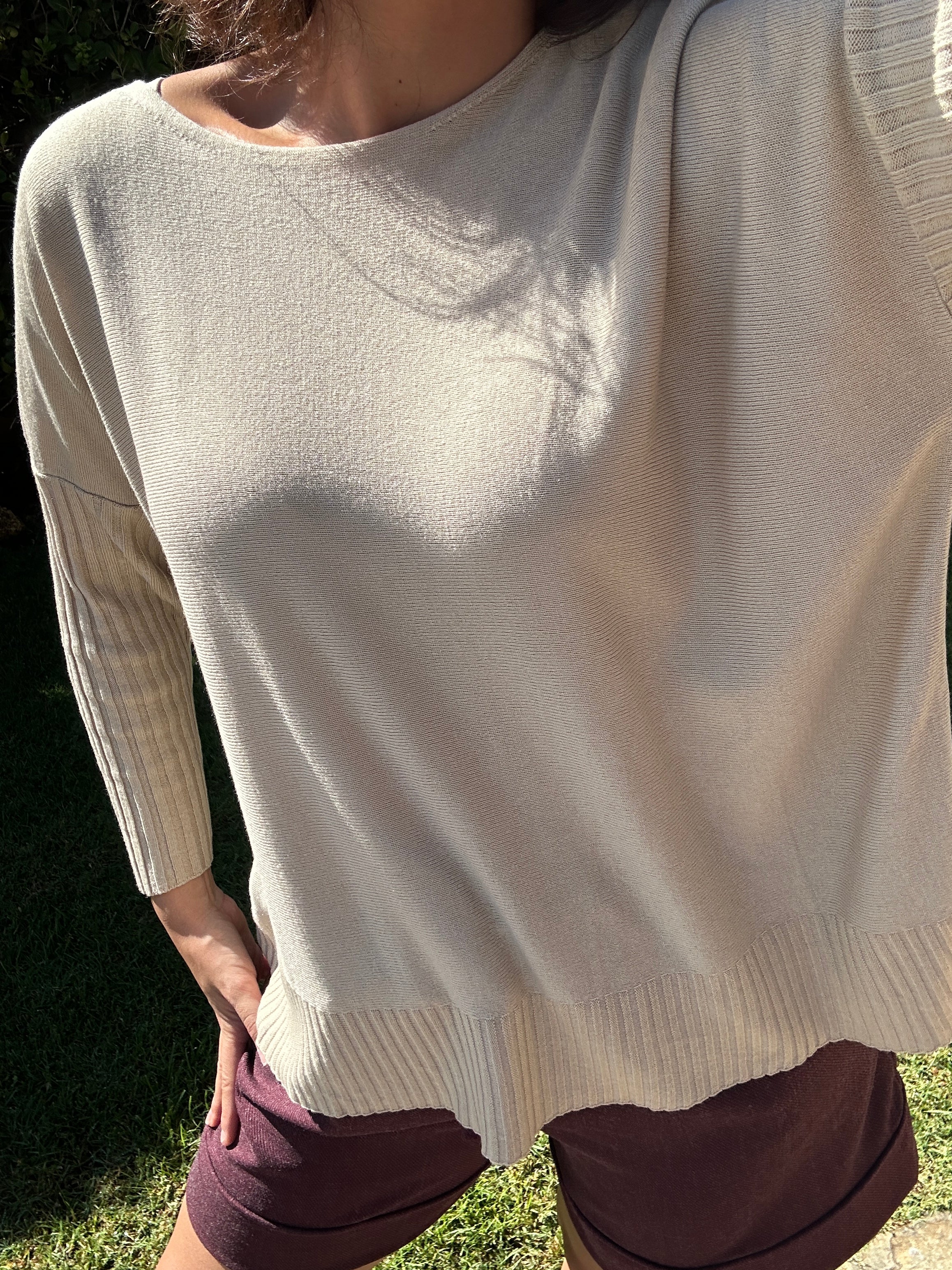 Jersey Canalé beige