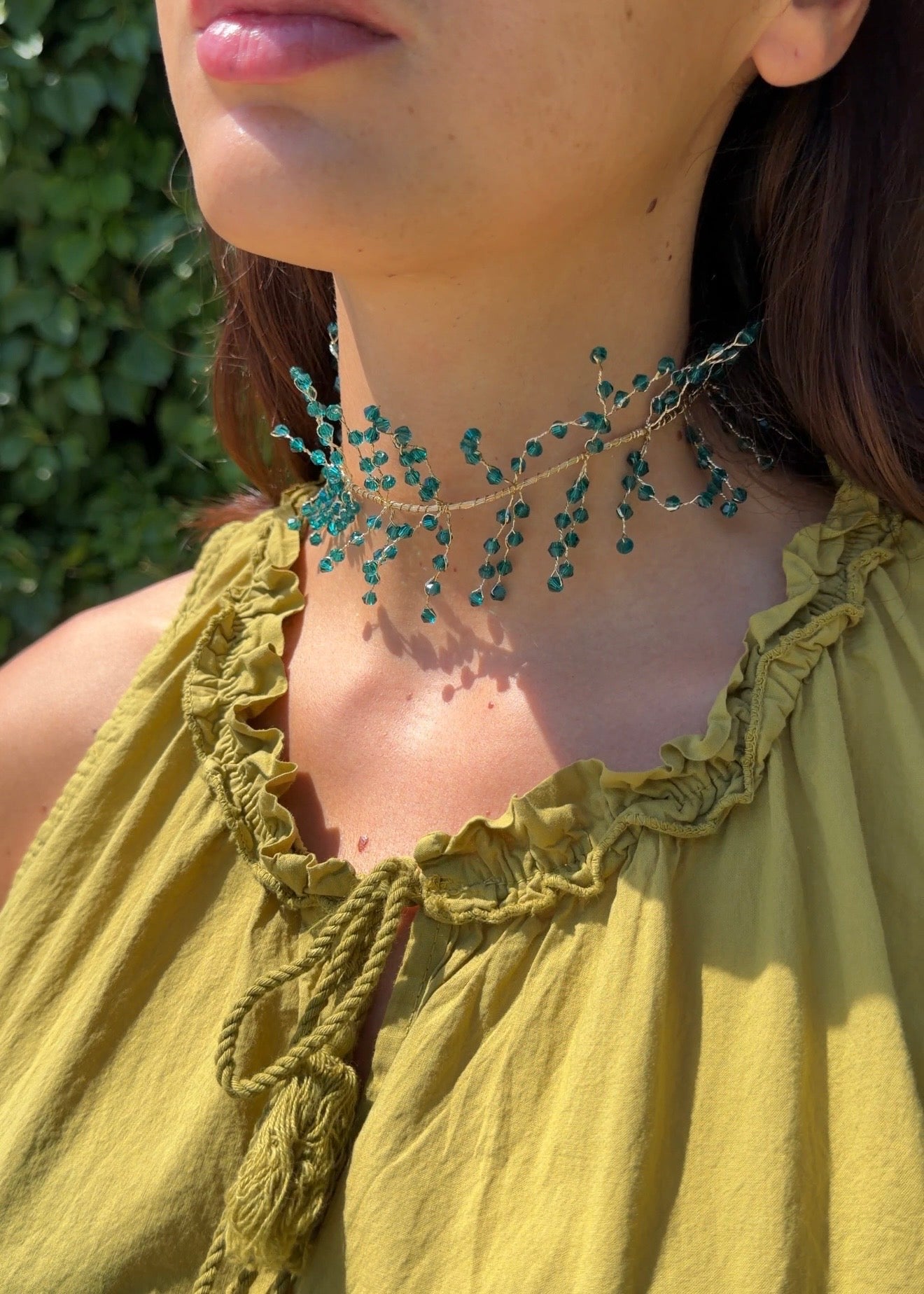 Choker verde agua
