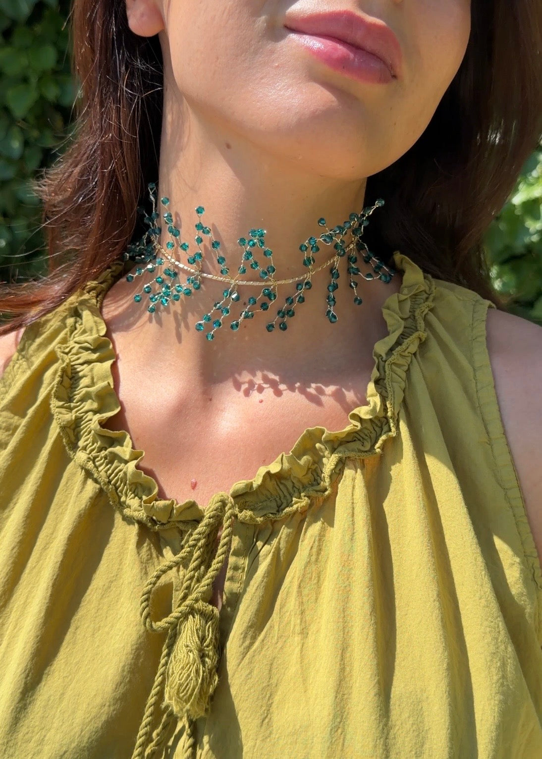 Choker verde agua