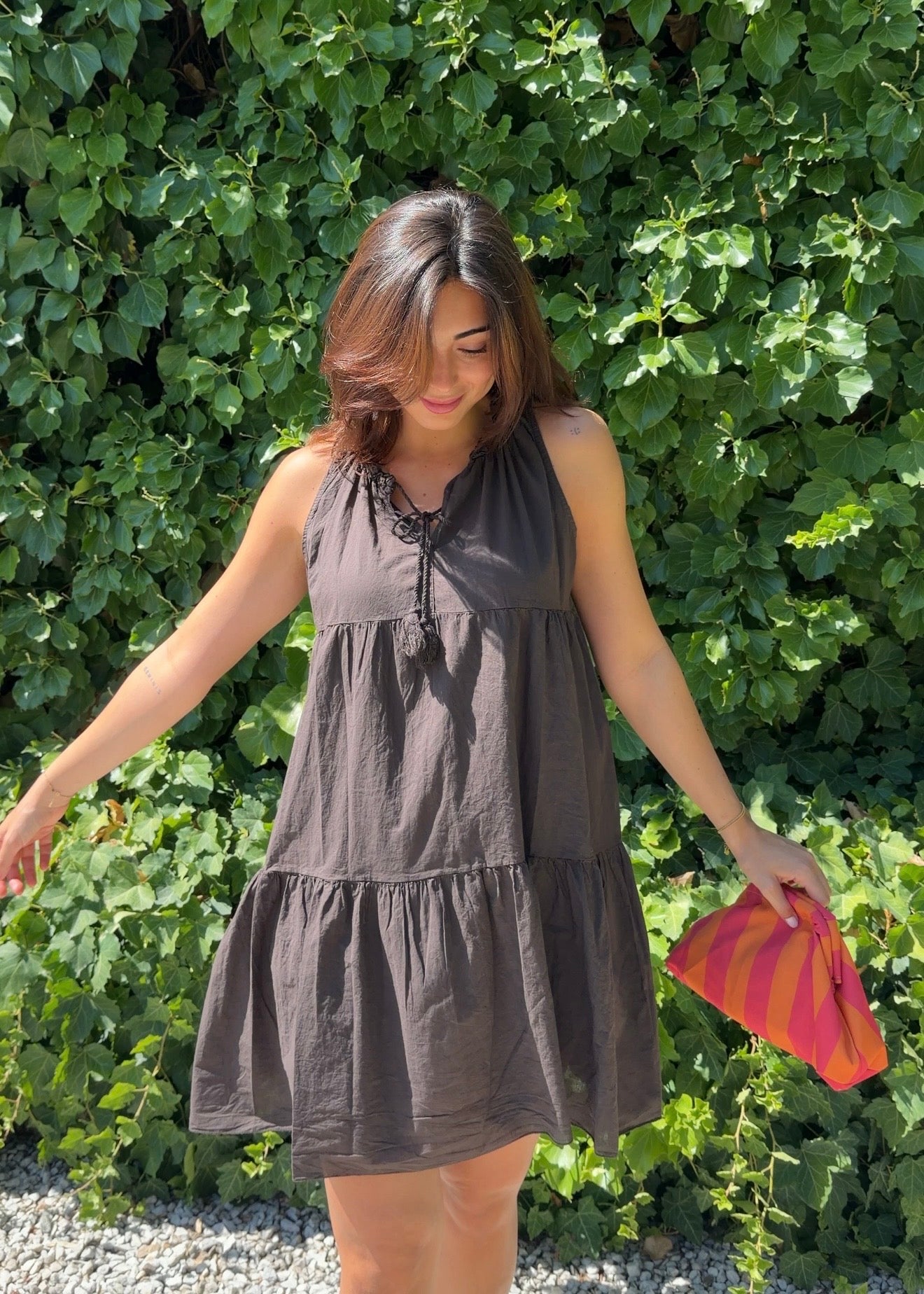 Vestido algodón choco