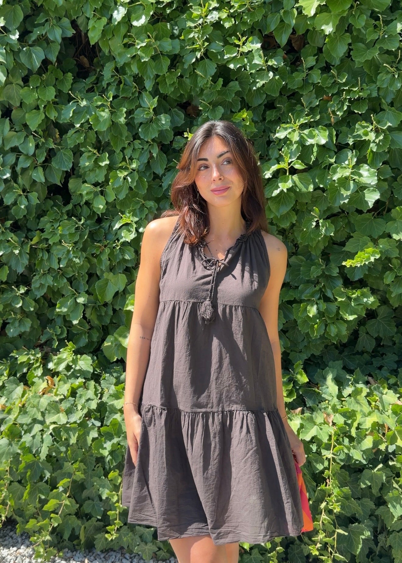 Vestido algodón choco