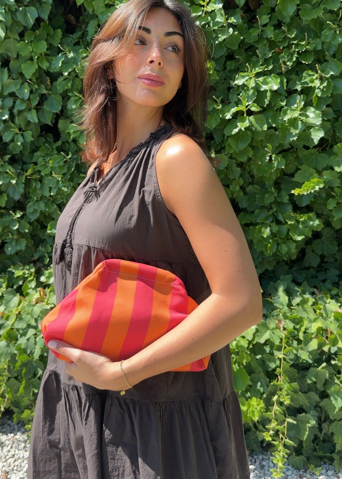 Clutch lona naranja