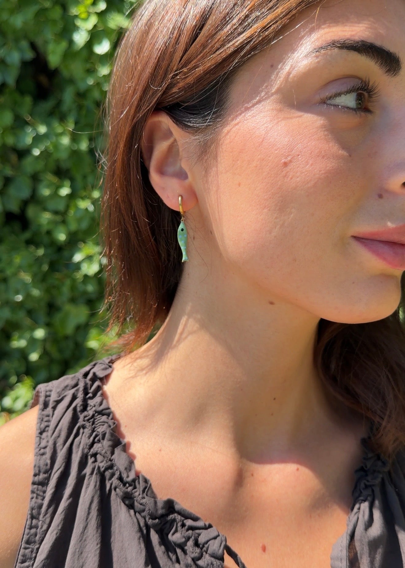 Pendientes pez esmalte