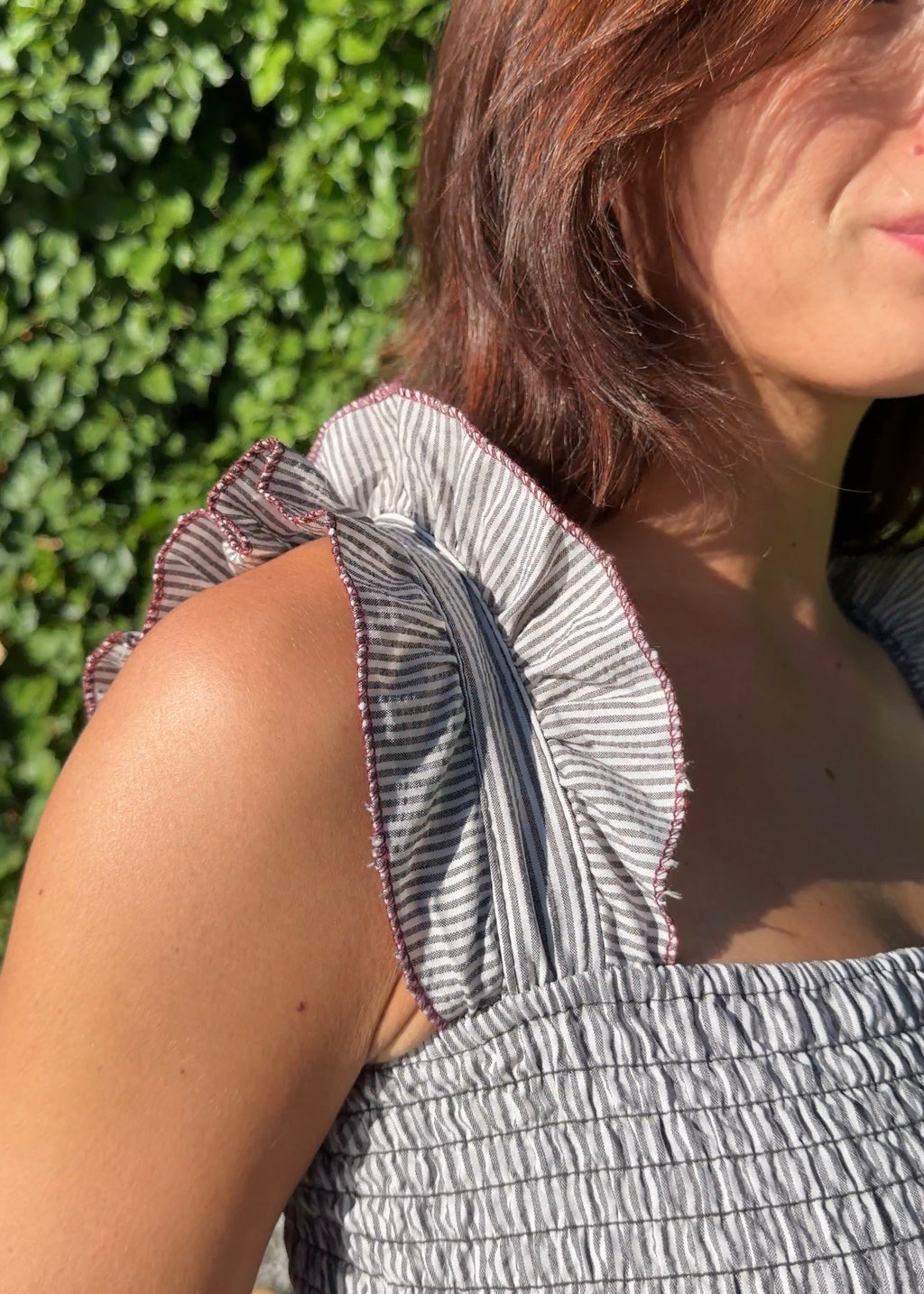 Vestido rayas gris