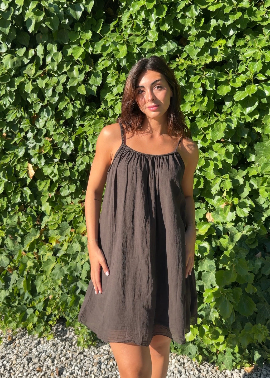 Vestido trenza choco