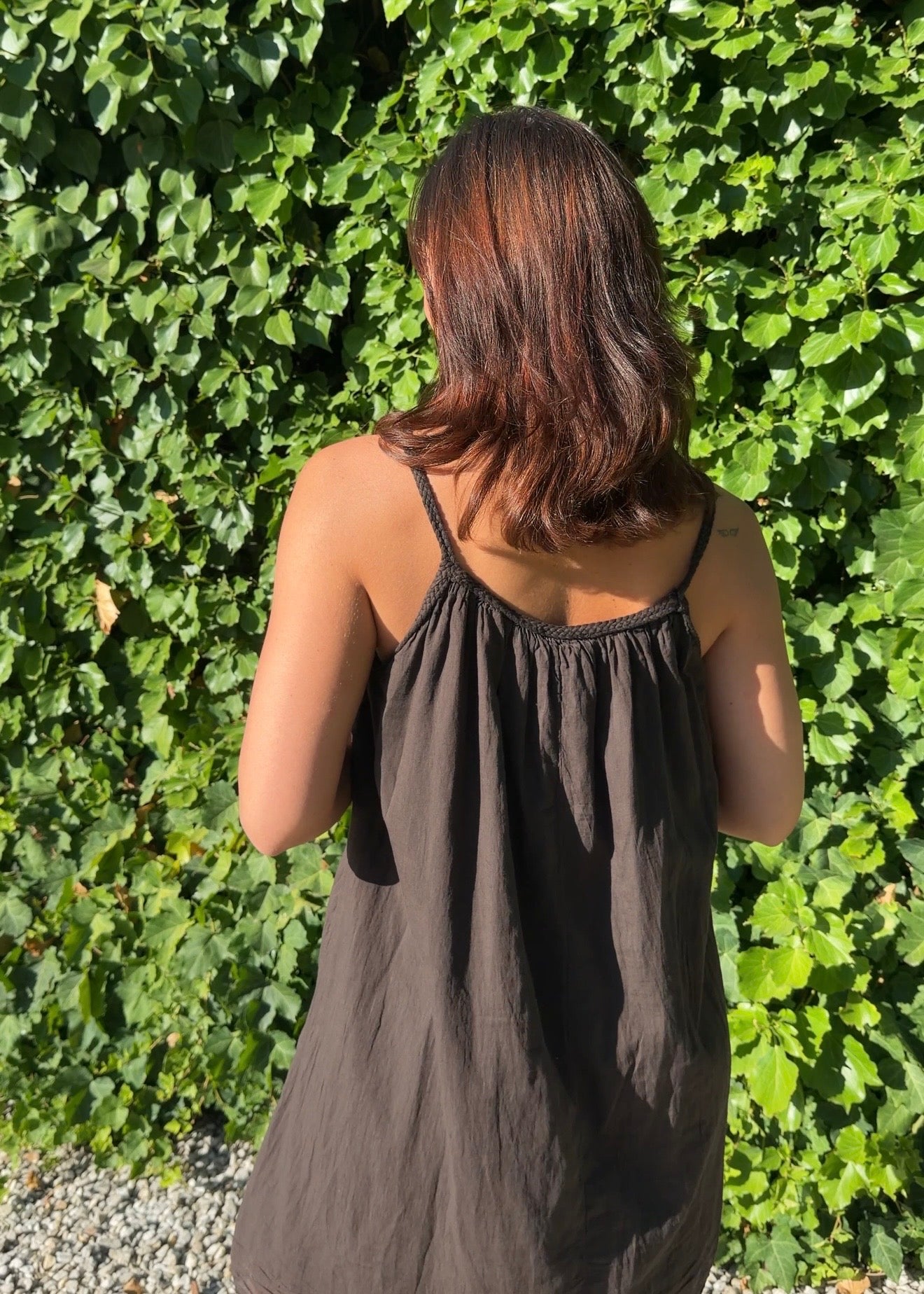 Vestido trenza choco