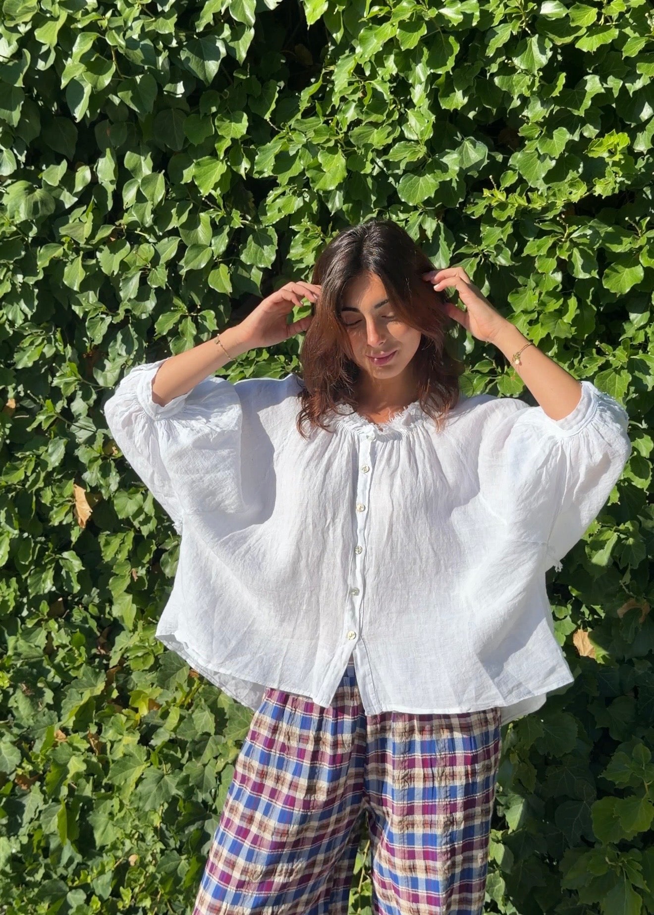 Blusa lino blanco