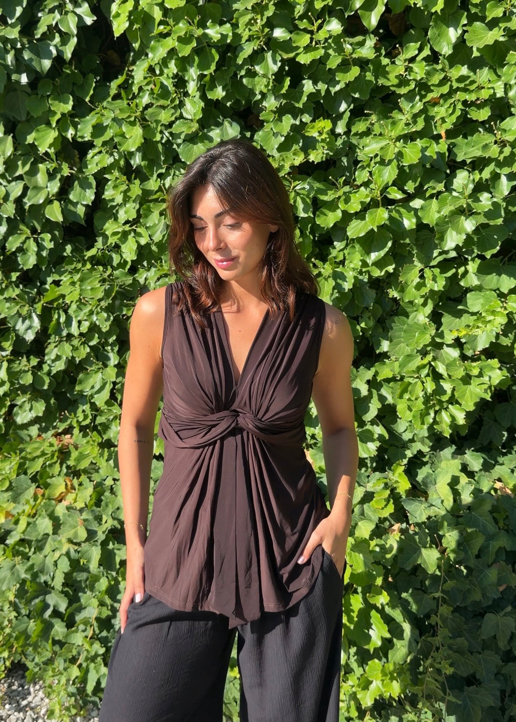 Top licra choco