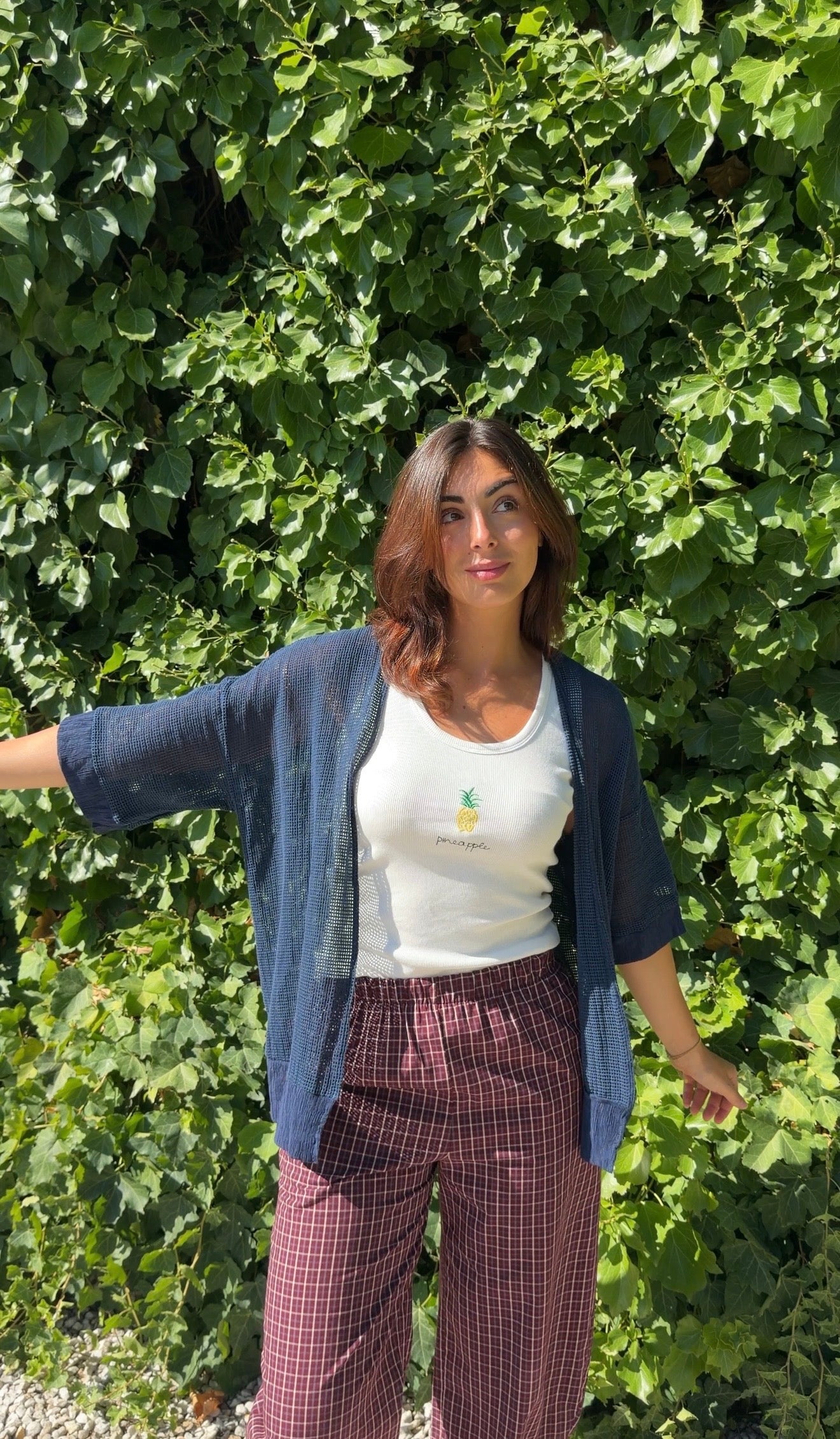 Chaqueta calada marino
