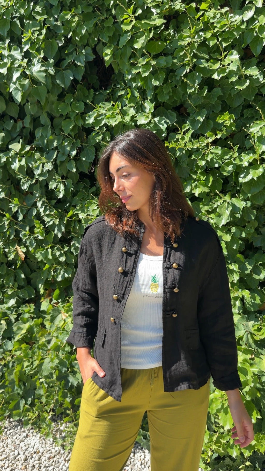 Chaqueta marinera negro