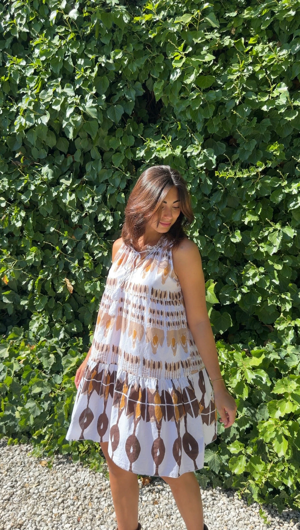 Vestido algodón estampado