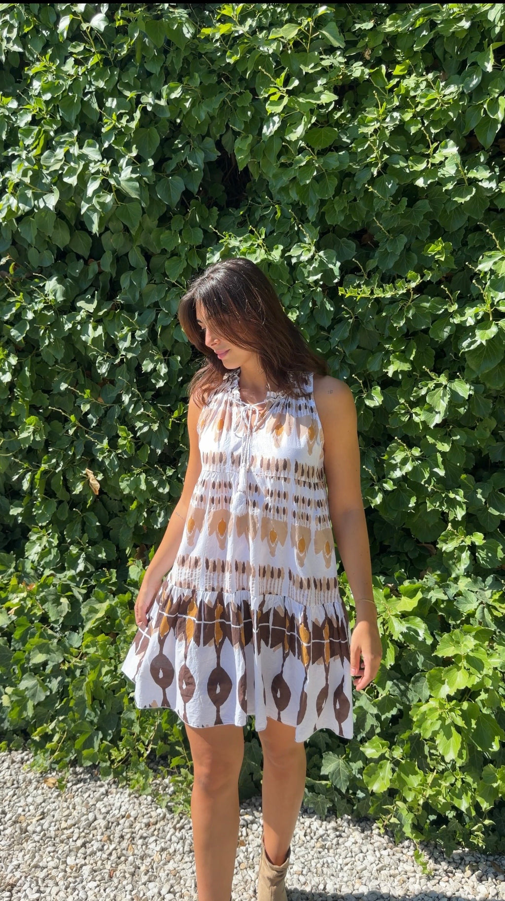 Vestido algodón estampado