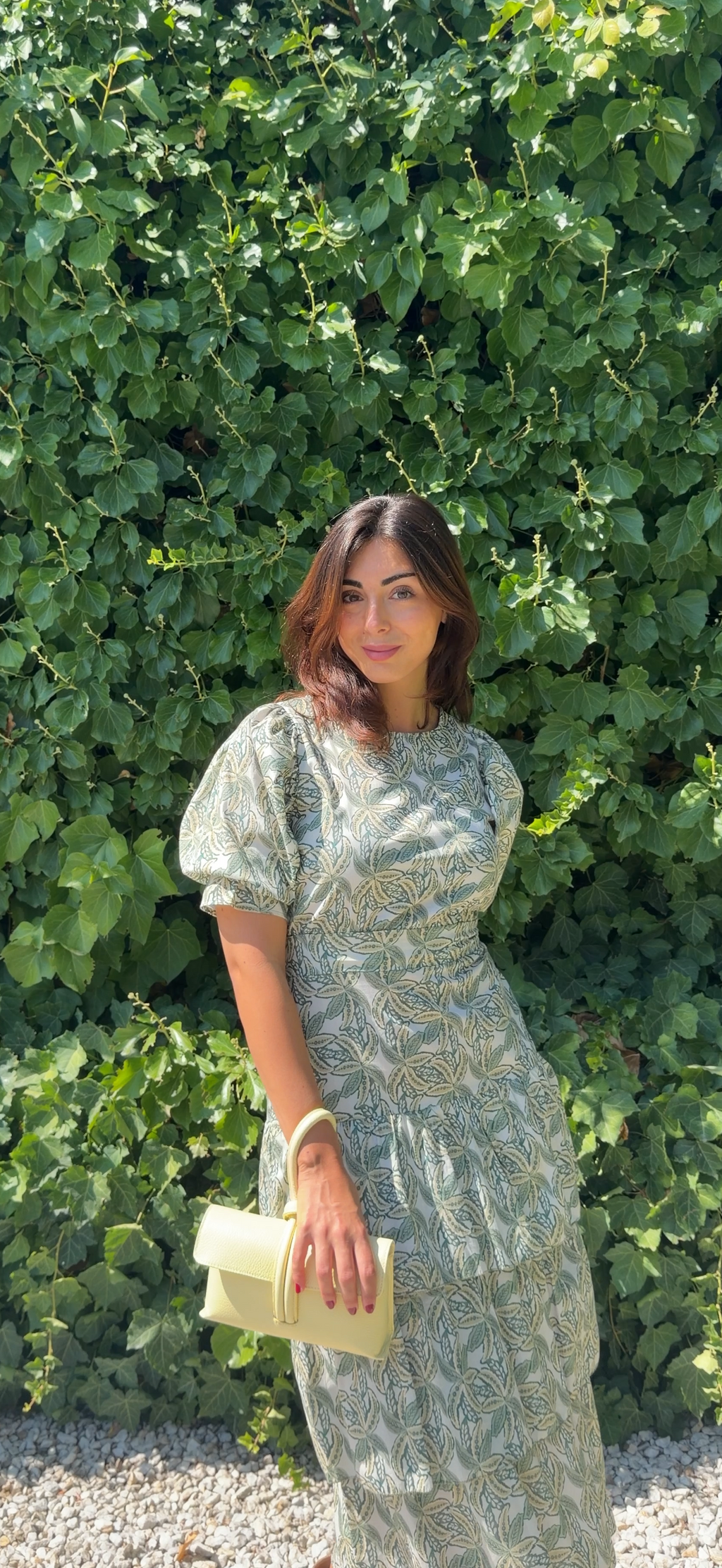 Vestido volantes verde