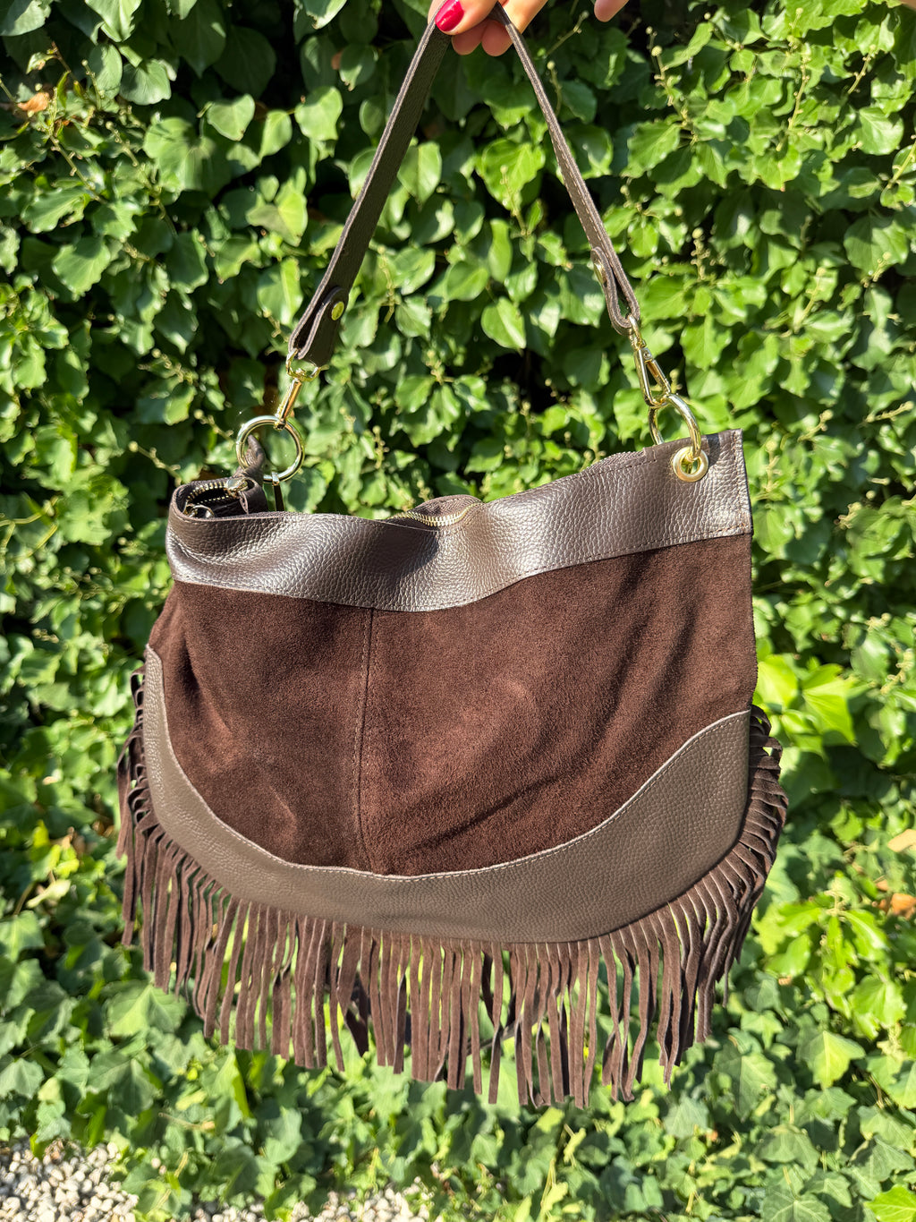 Bolso media luna choco