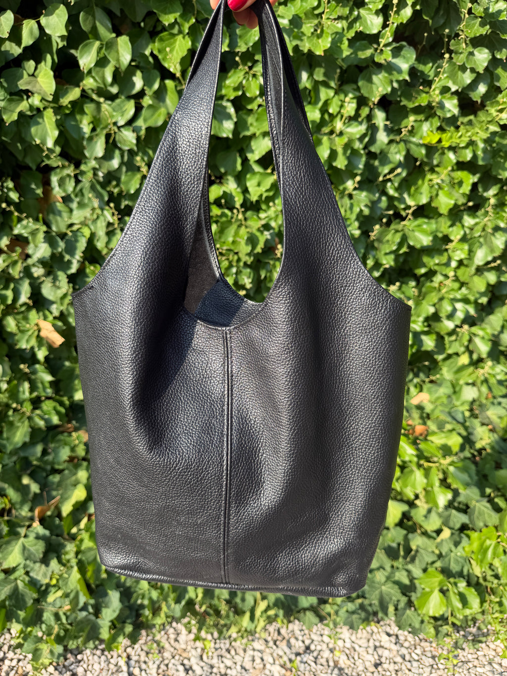 Saco piel negro