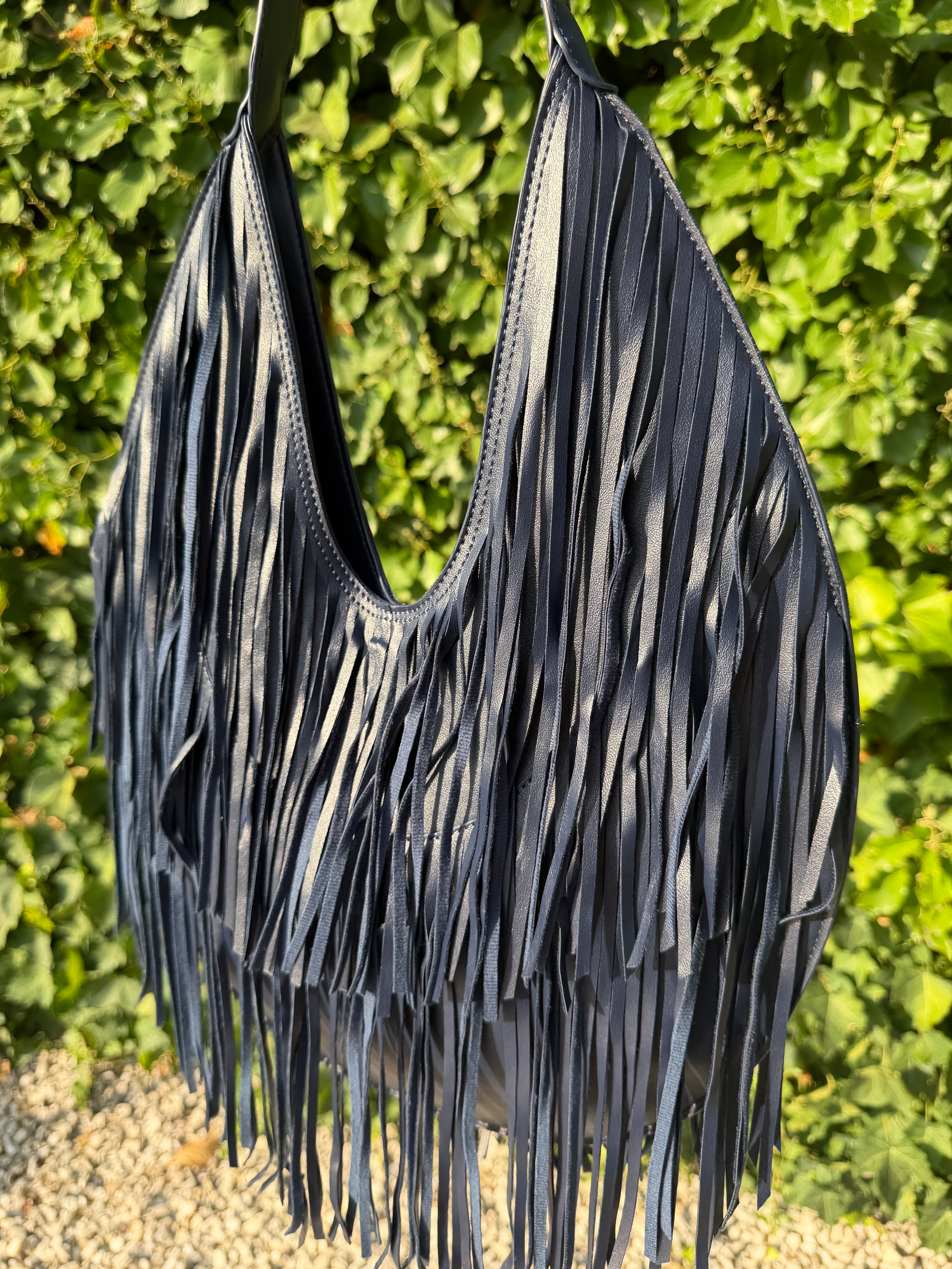 Bolso flecos marino