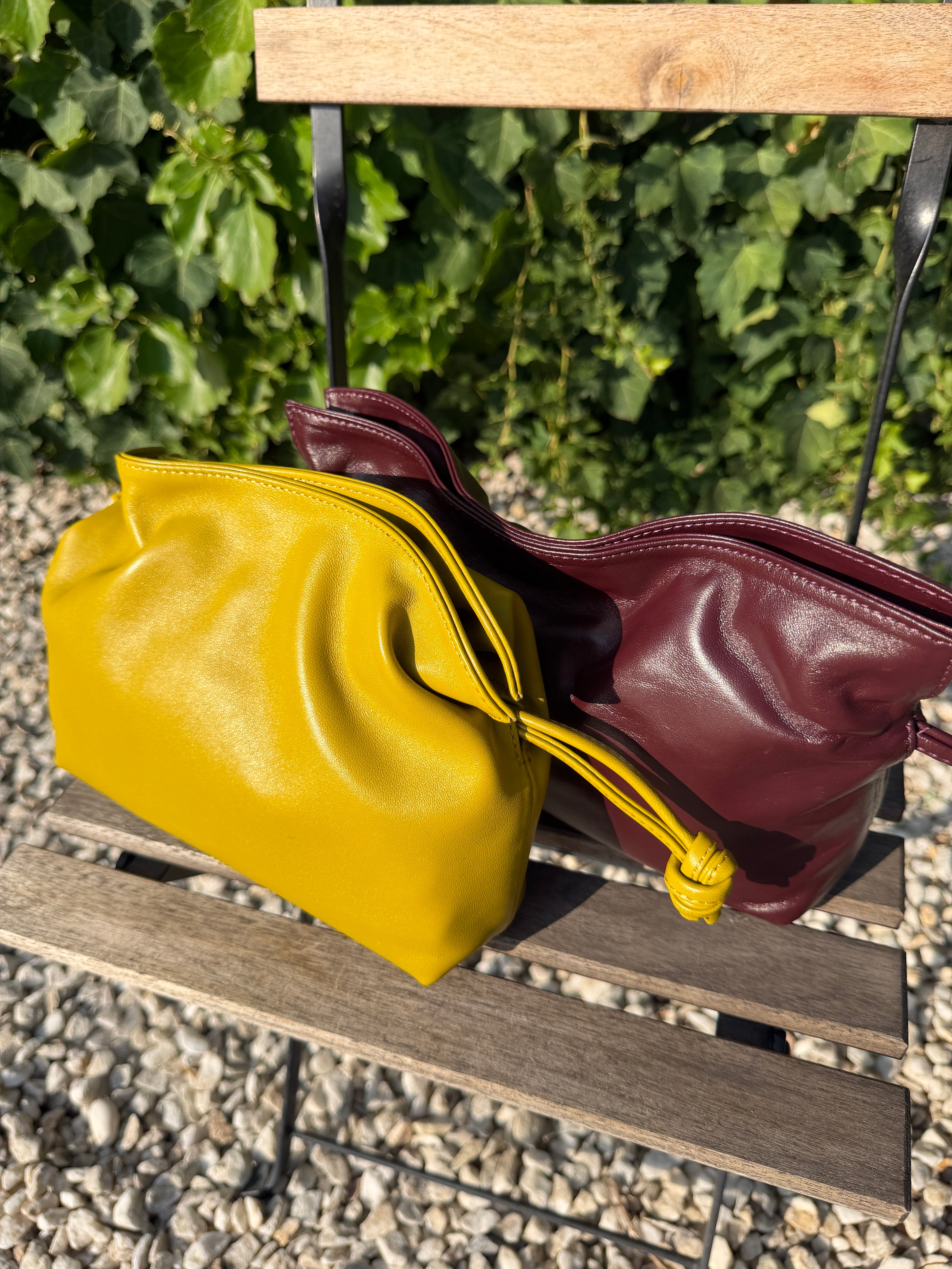 Bolso clutch piel