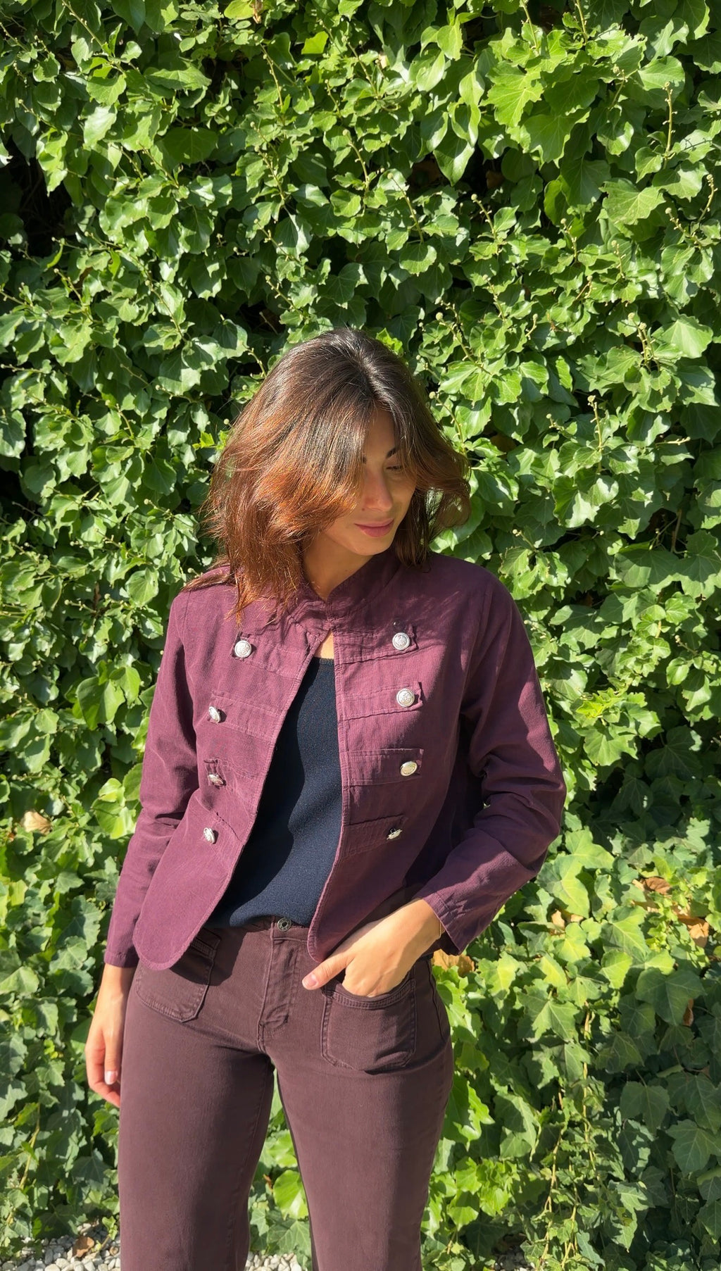 Chaqueta marinera berenjena