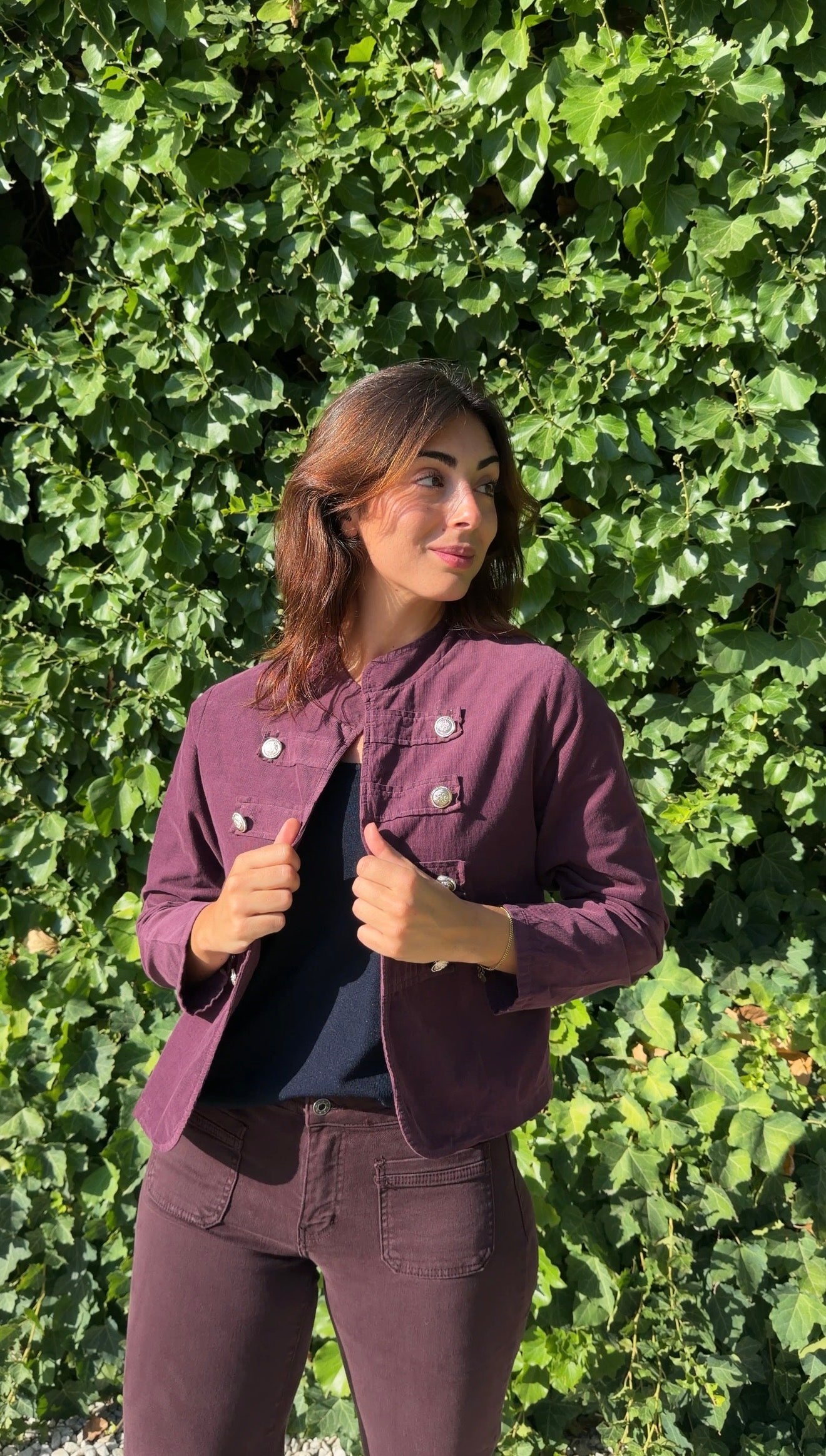 Chaqueta marinera berenjena