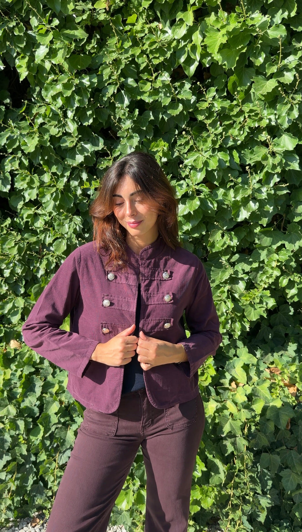 Chaqueta marinera berenjena