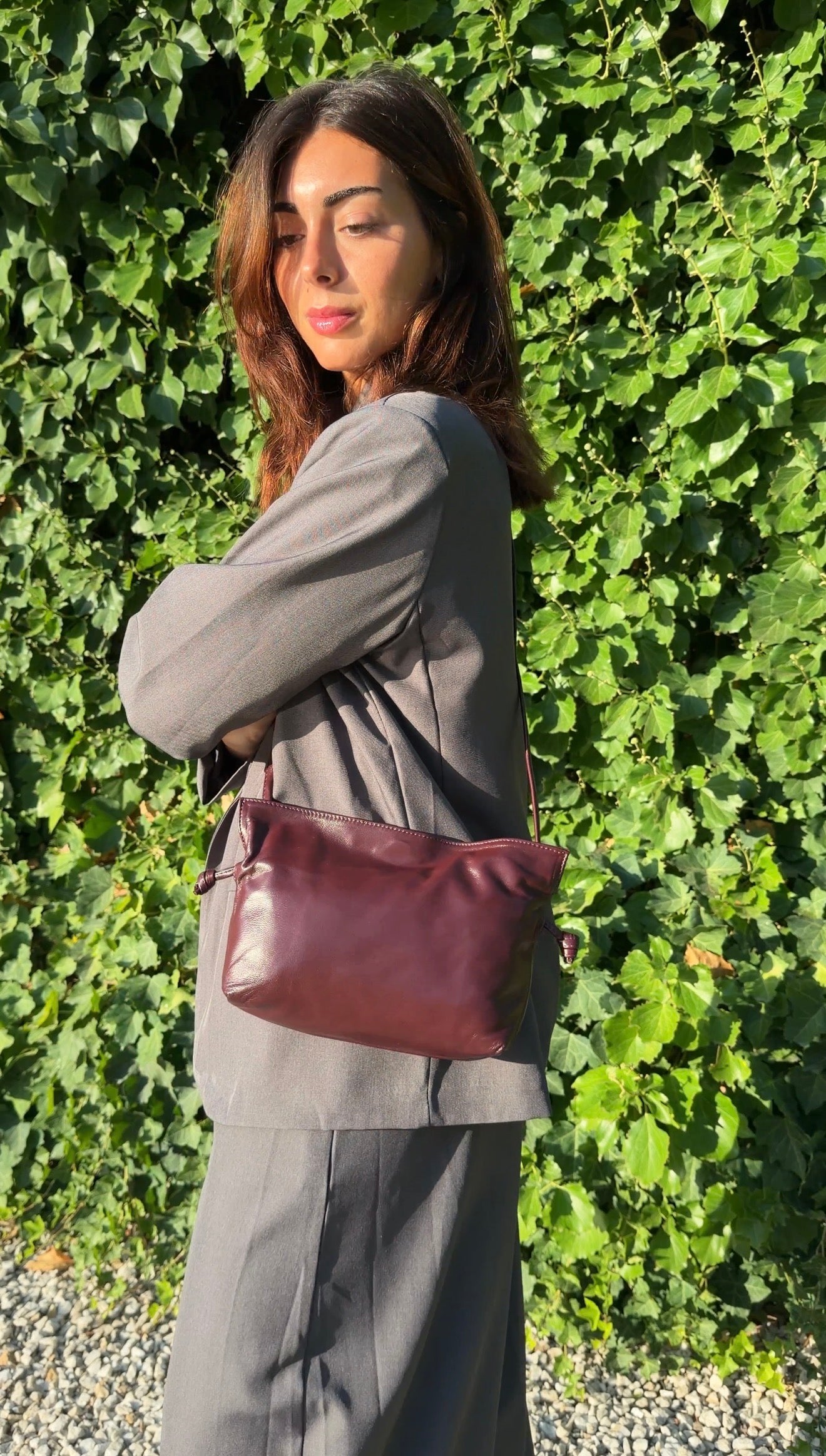 Bolso clutch piel