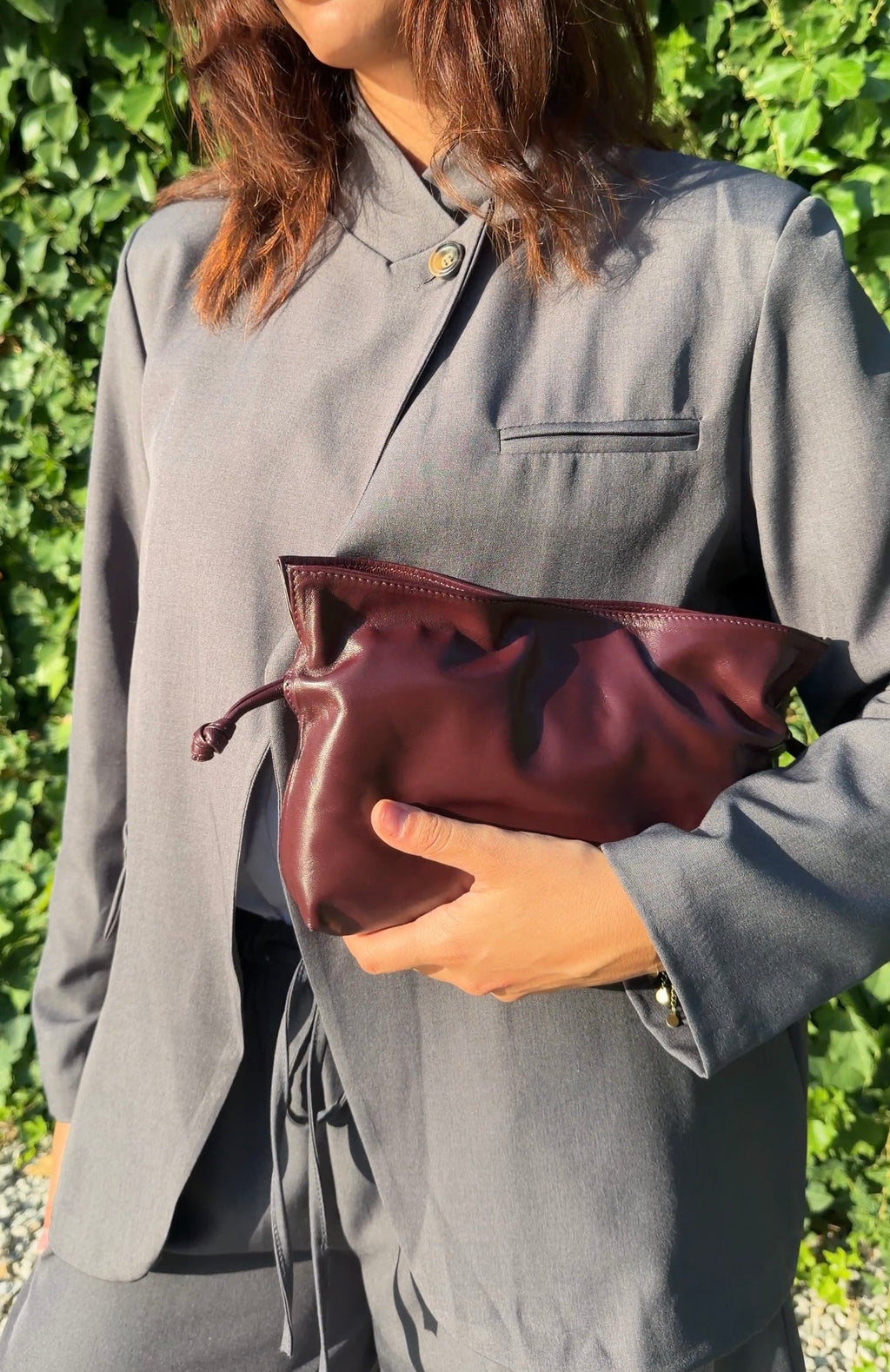 Bolso clutch piel
