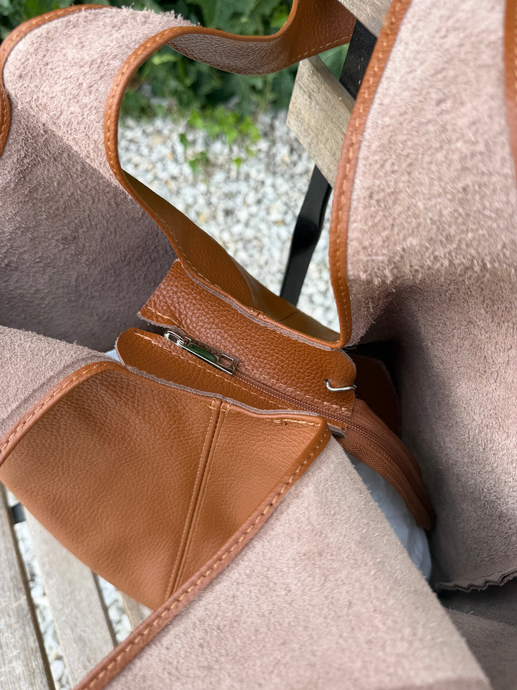 Saco piel camel