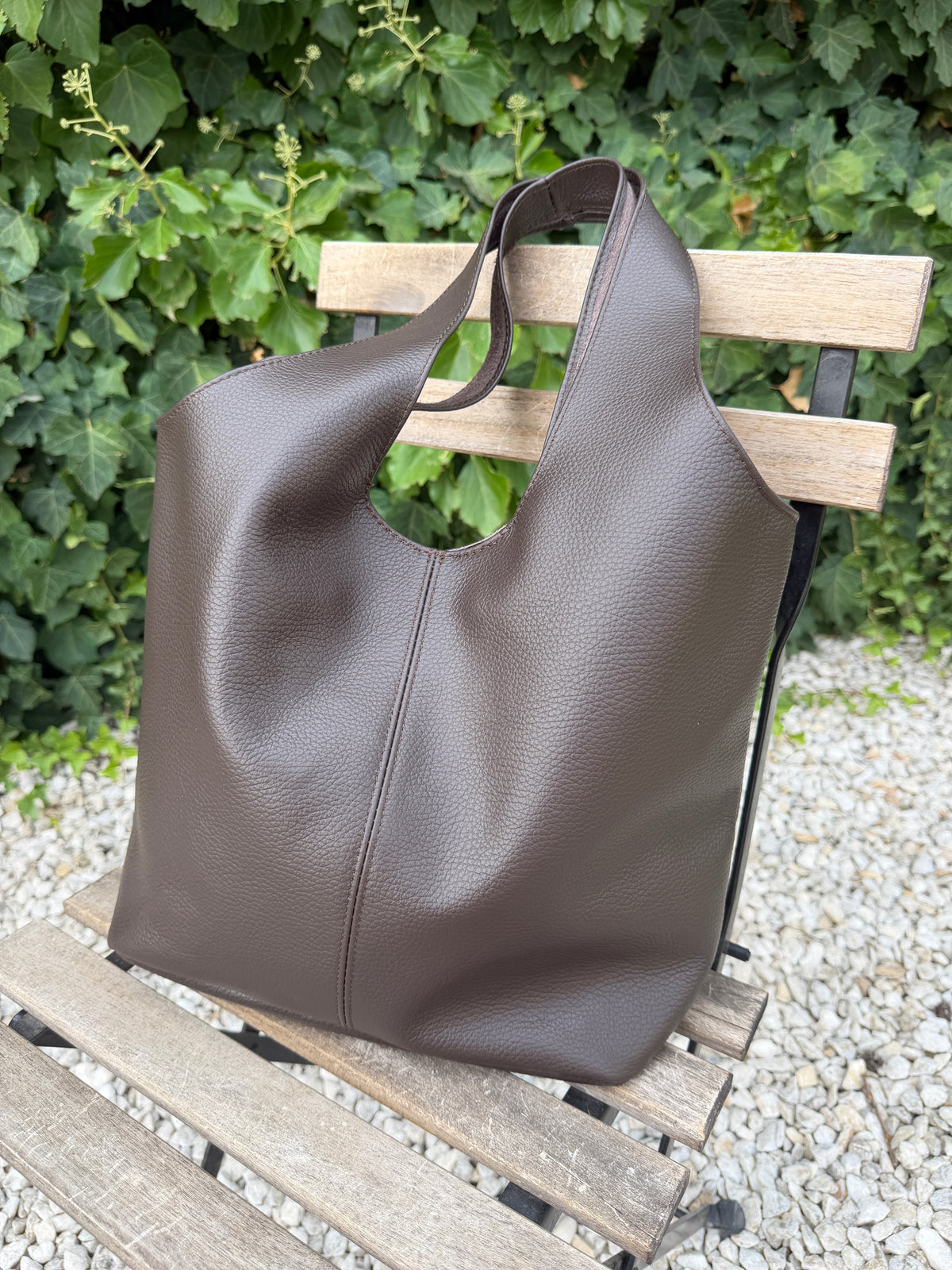 Saco piel choco