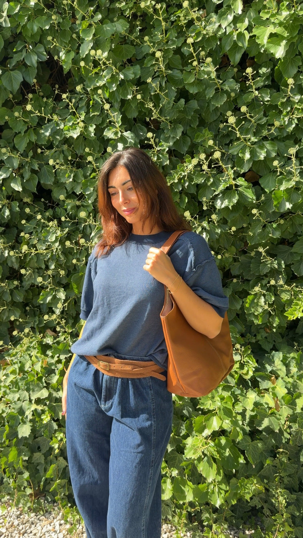 Saco piel camel