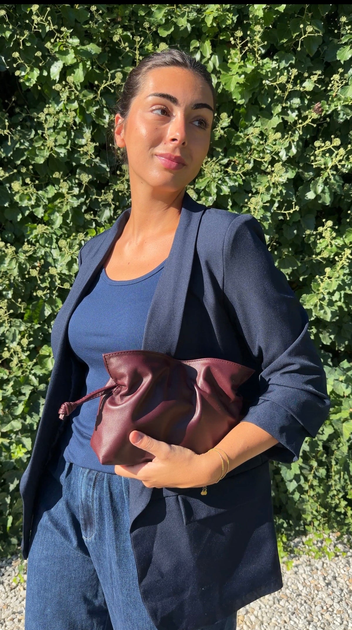 Bolso clutch piel