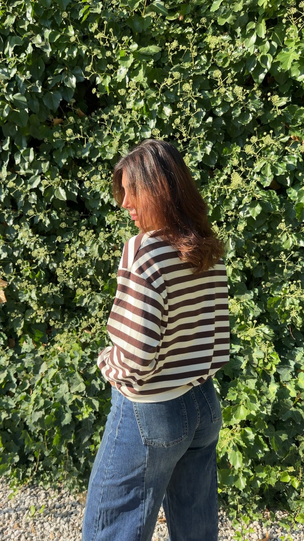 Sudadera rayas choco