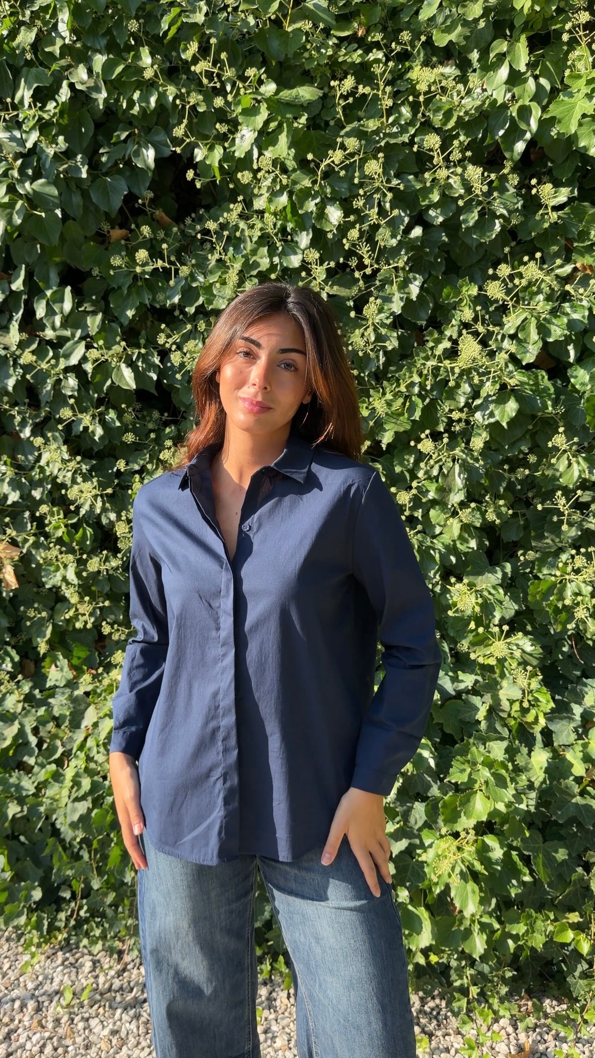 Camisa básica marino