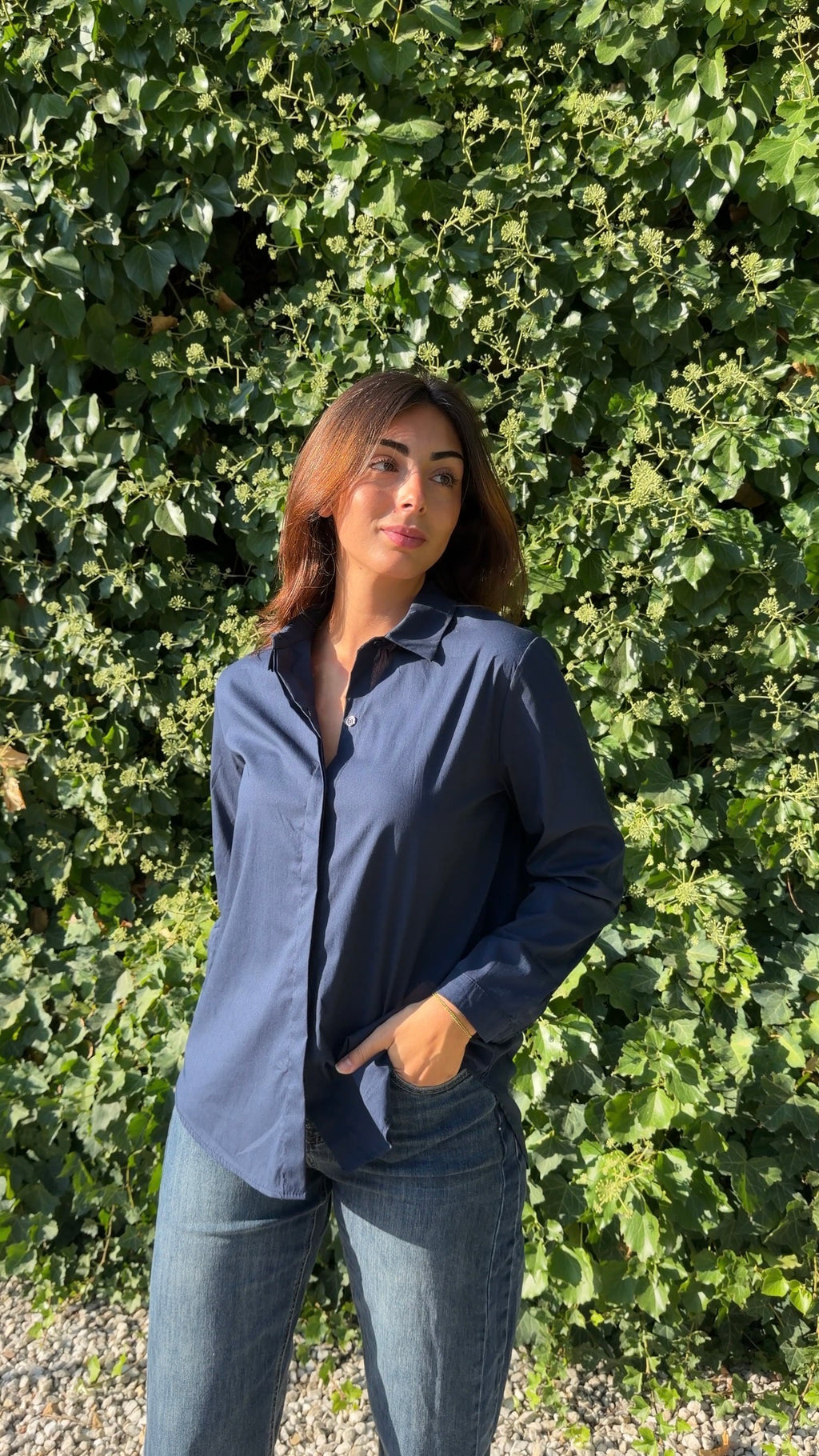 Camisa básica marino