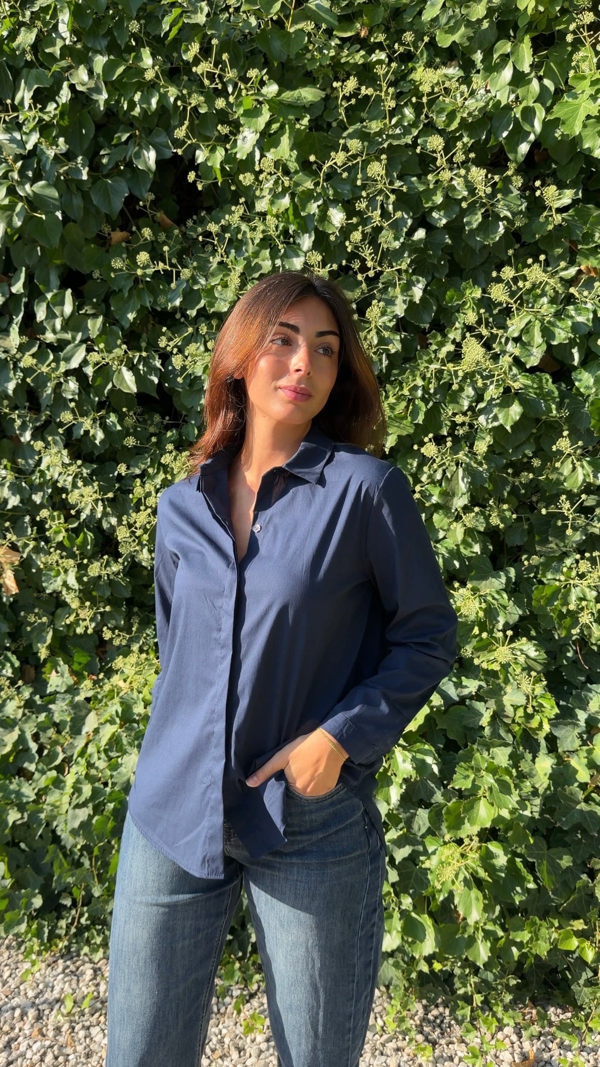 Camisa básica marino