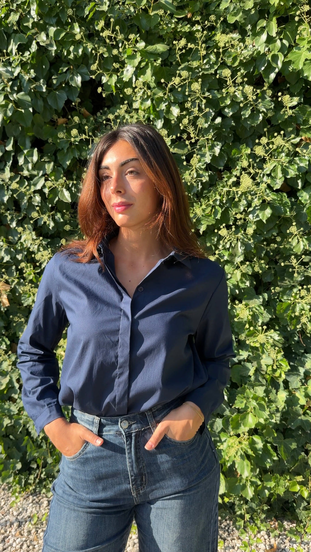 Camisa básica marino