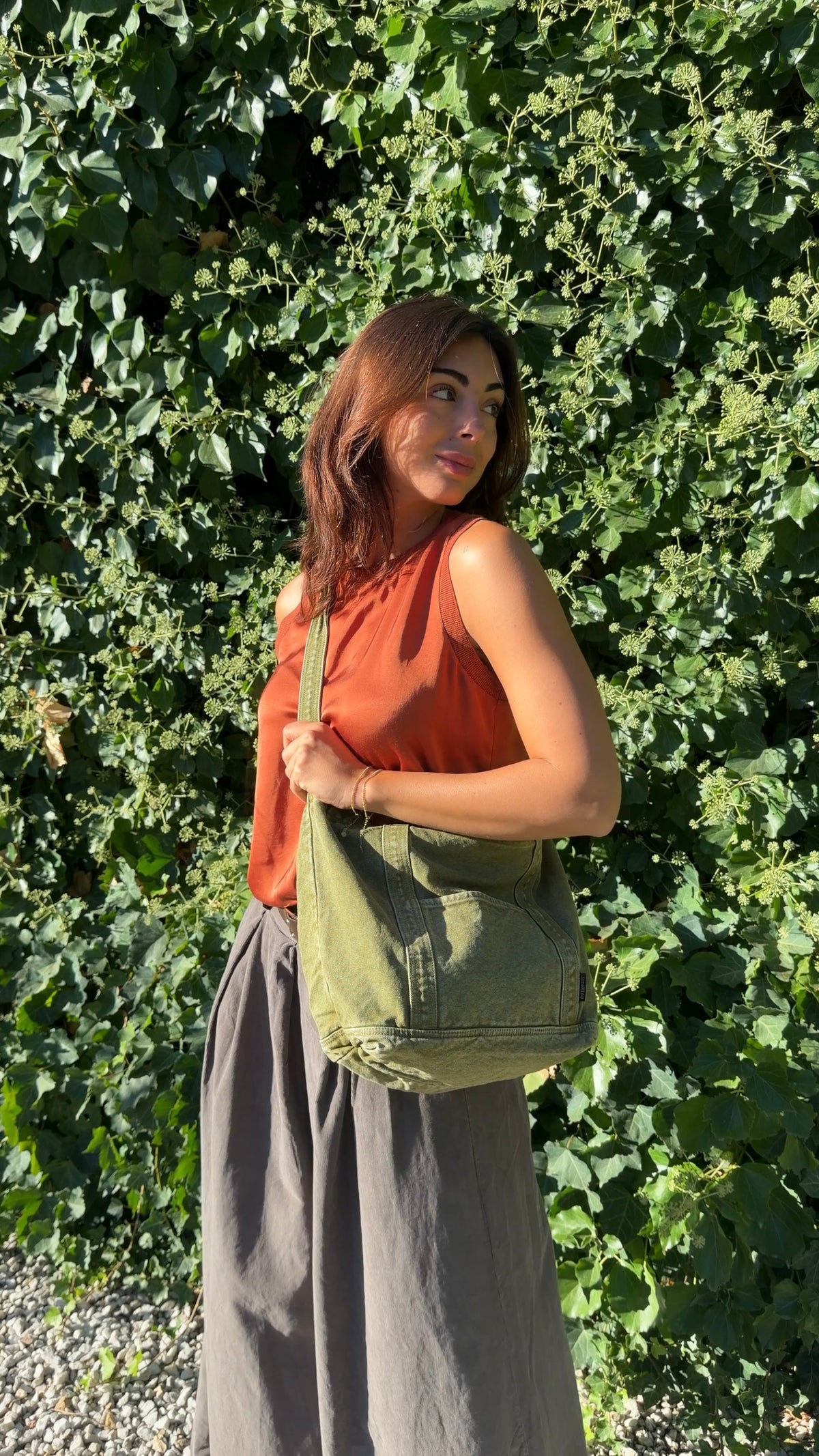 Bolso vaquero kaki