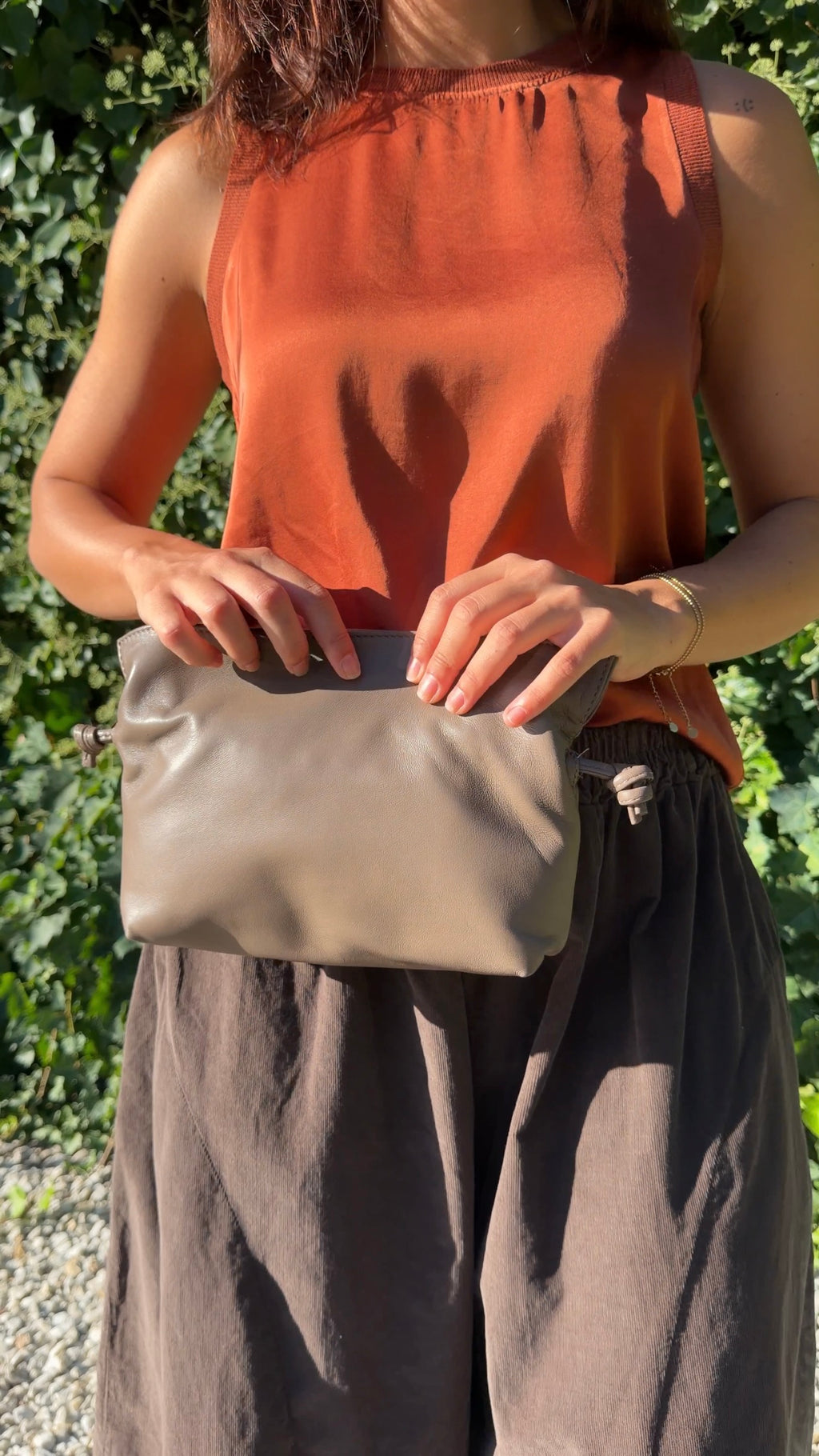 Bolso clutch piel