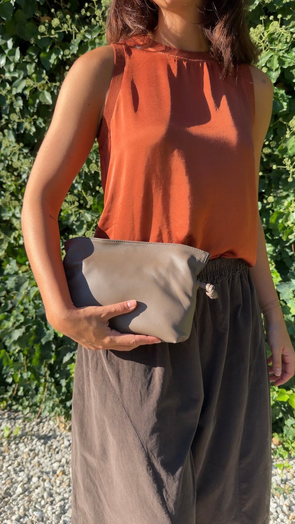 Bolso clutch piel