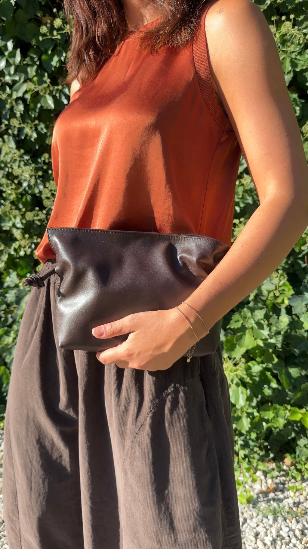 Bolso clutch piel