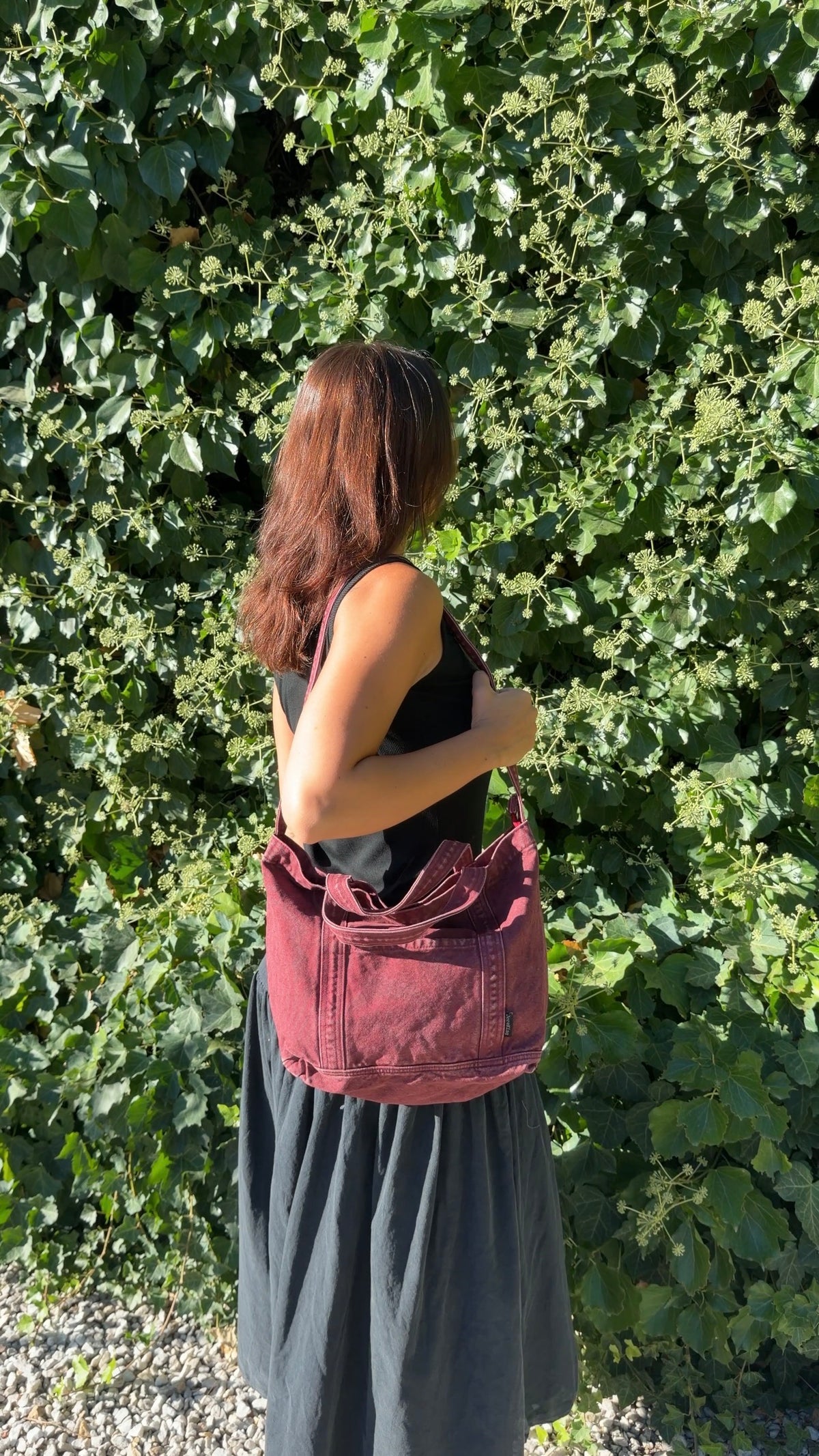 Bolso vaquero granate