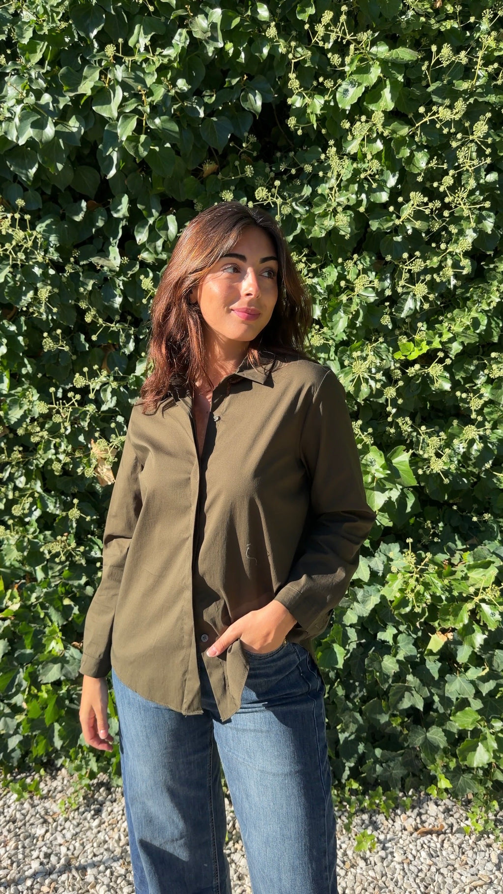Camisa básica verde