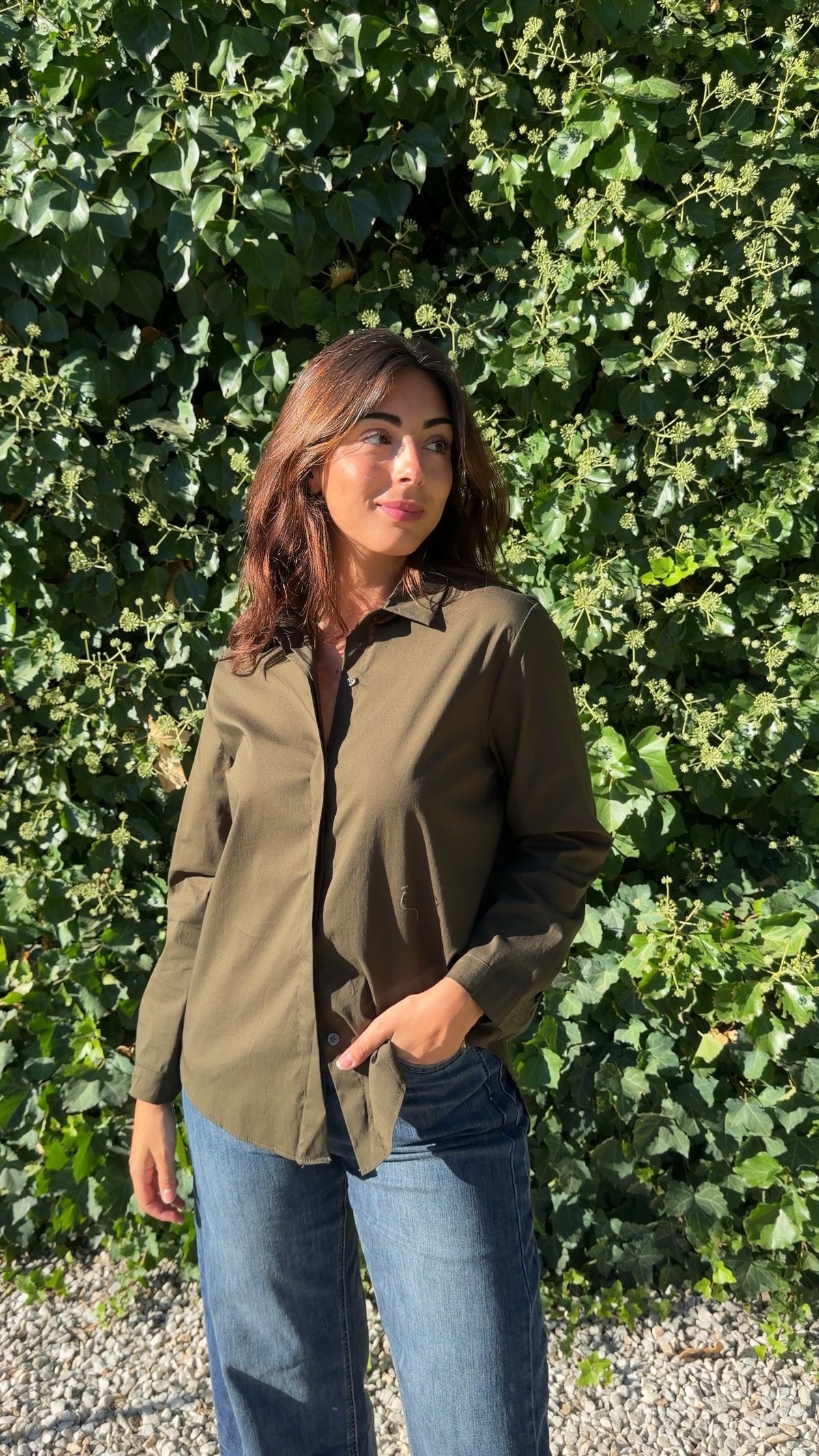 Camisa básica verde