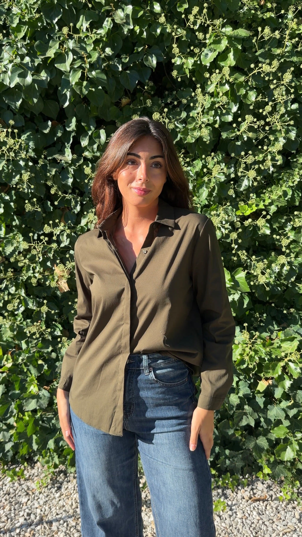 Camisa básica verde