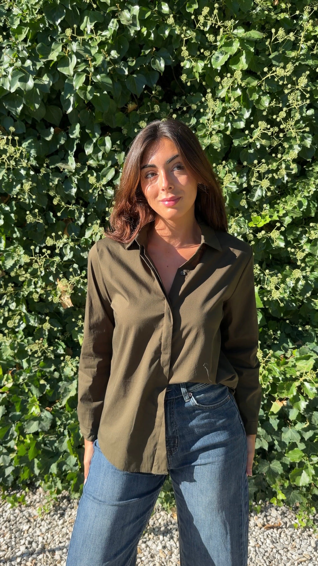 Camisa básica verde
