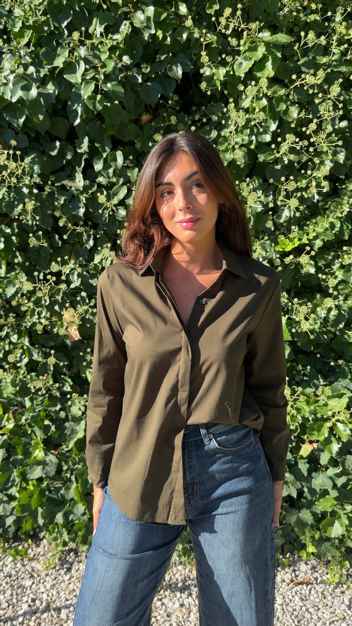 Camisa básica verde