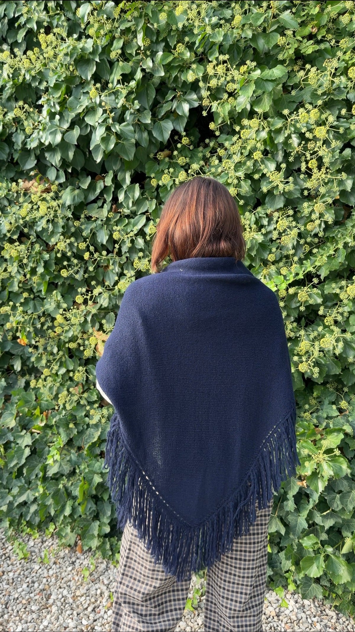 Poncho liso marino
