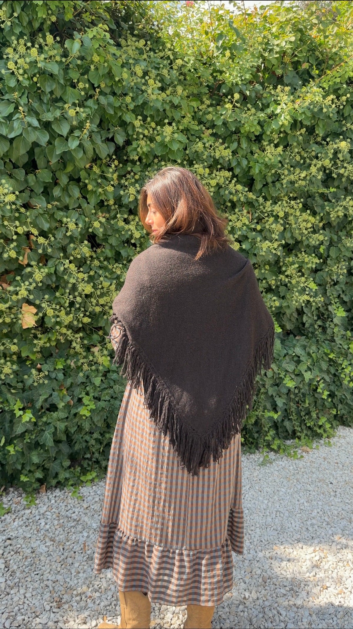 Poncho liso choco
