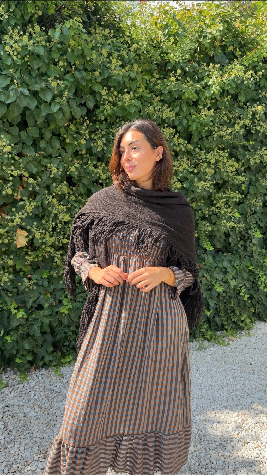 Poncho liso choco