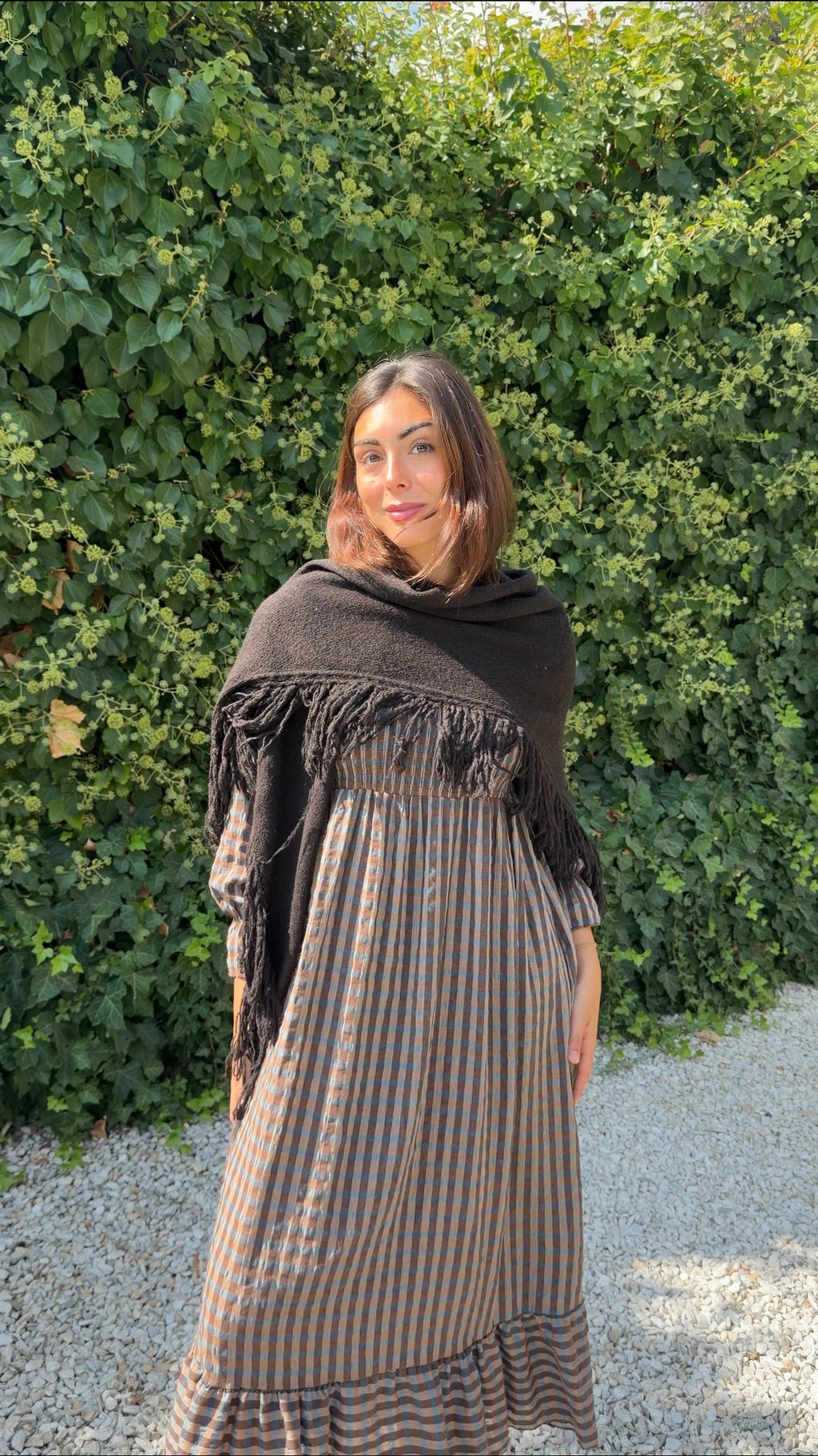 Poncho liso choco