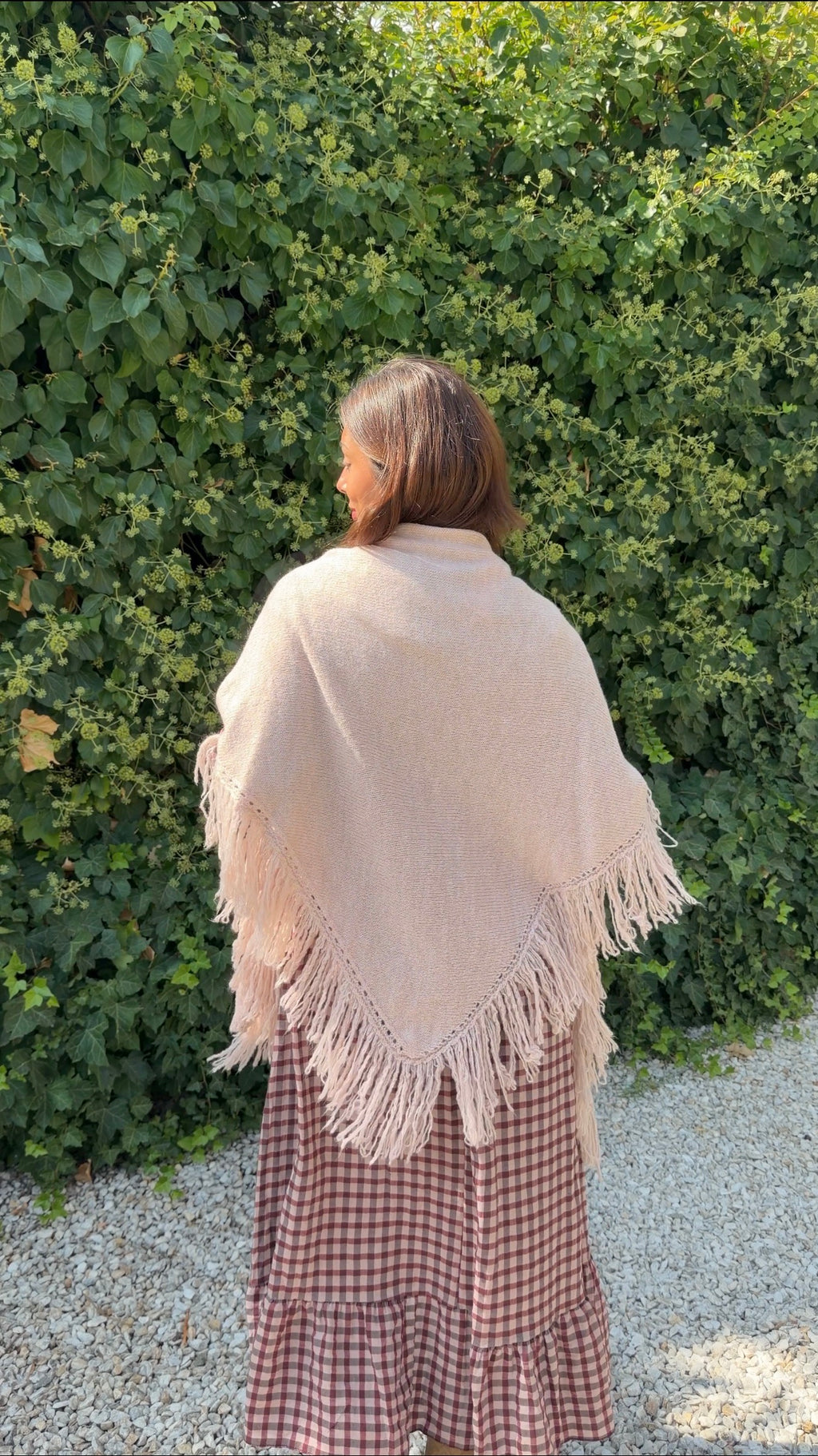 Poncho liso rosa